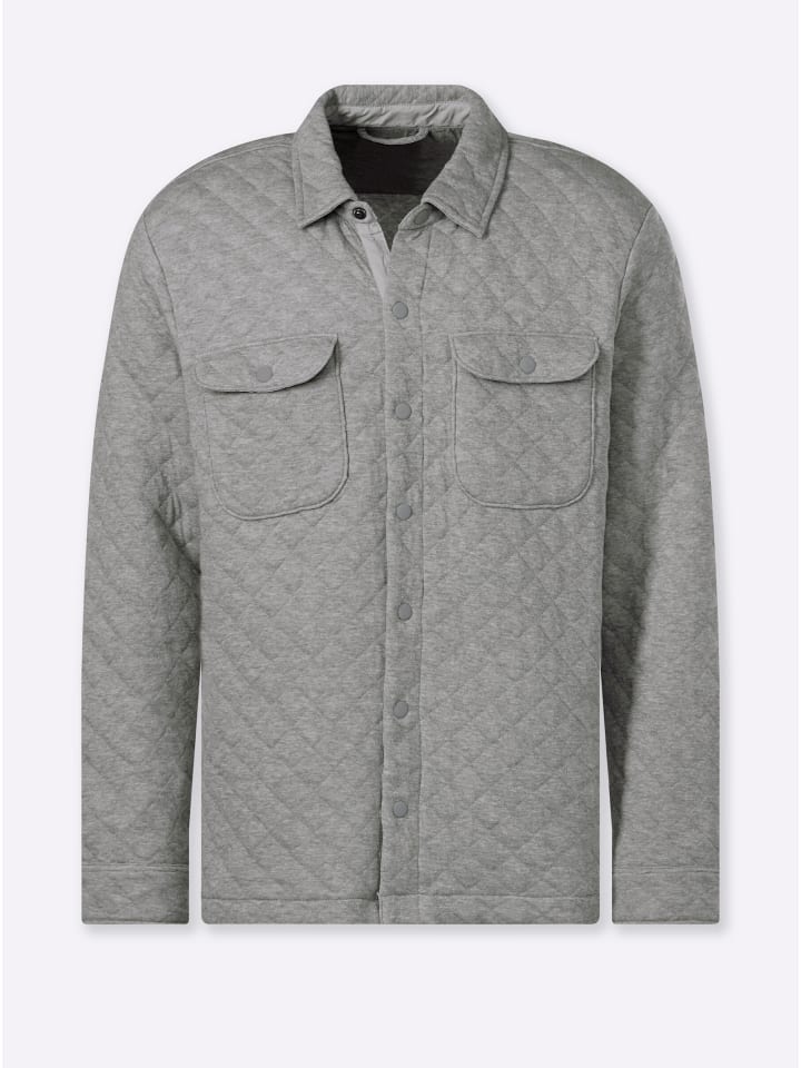 Hemdjacke in grau-meliert
