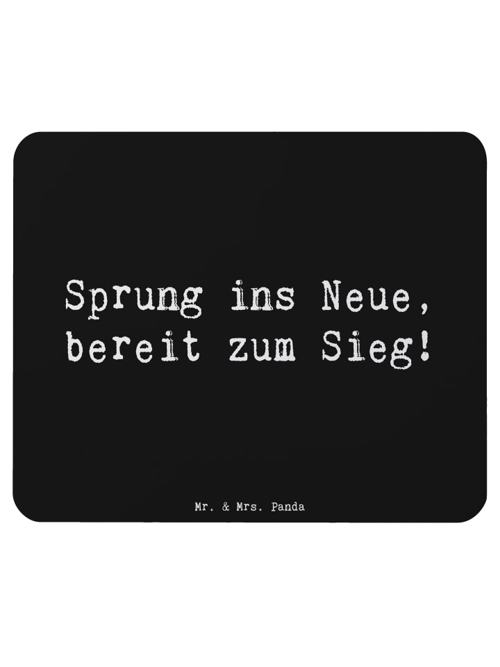 Maus Pad Spruch Sich in einer neuen Sportart ve... in Schwarz
