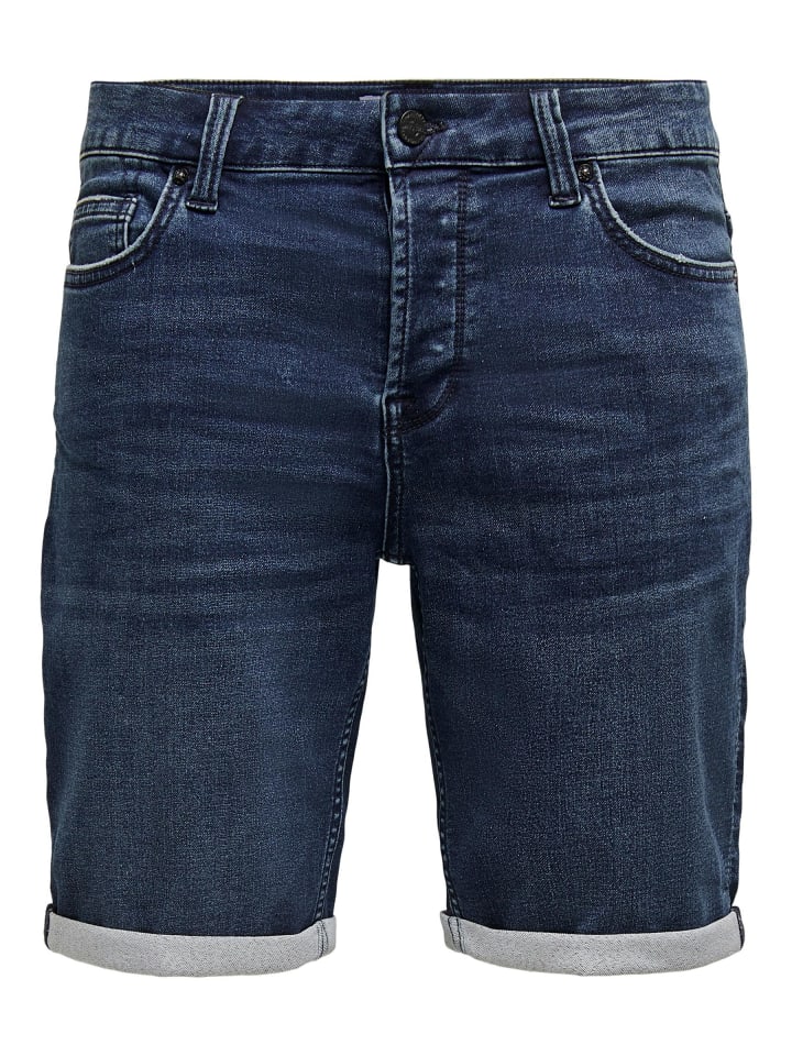Denim Capri Jeans Shorts 3/4 Bermuda Pants ONSPLY in Blau