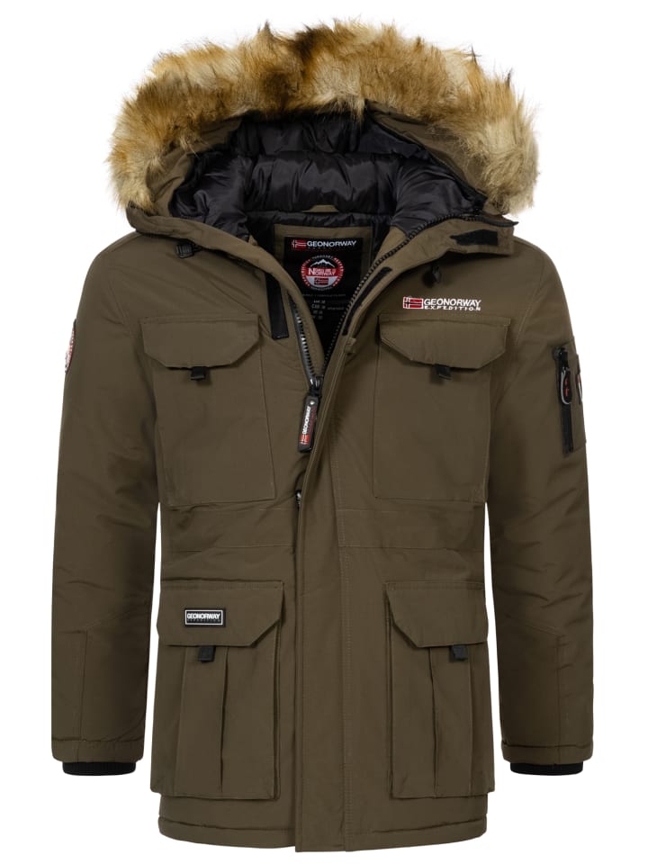 Winterjacke in Khaki