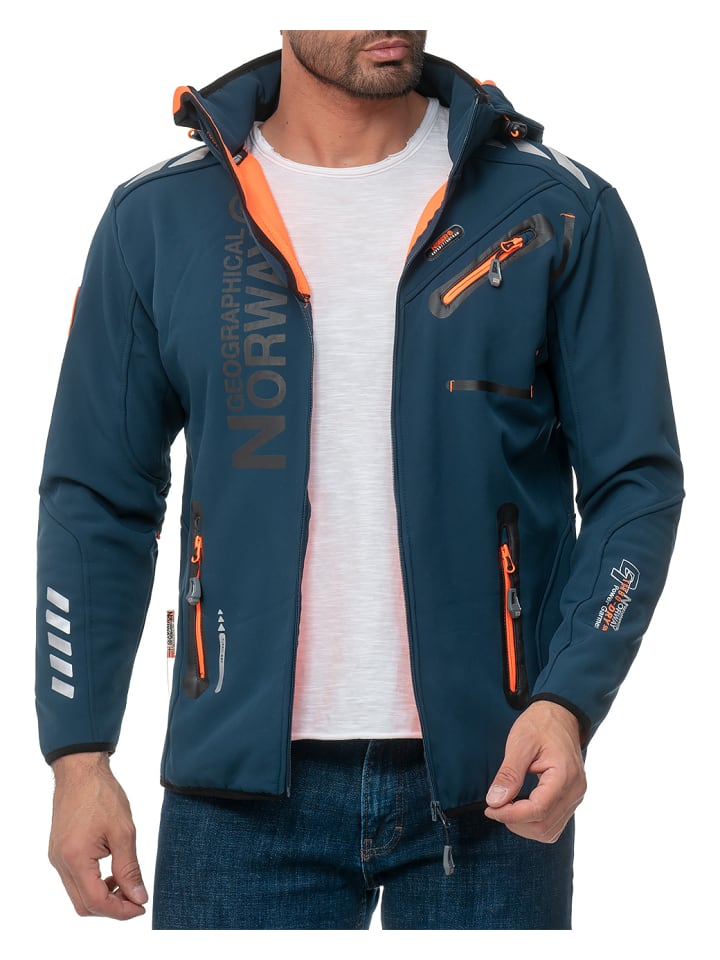 Herren Regular Fit Softshelljacke in Navy