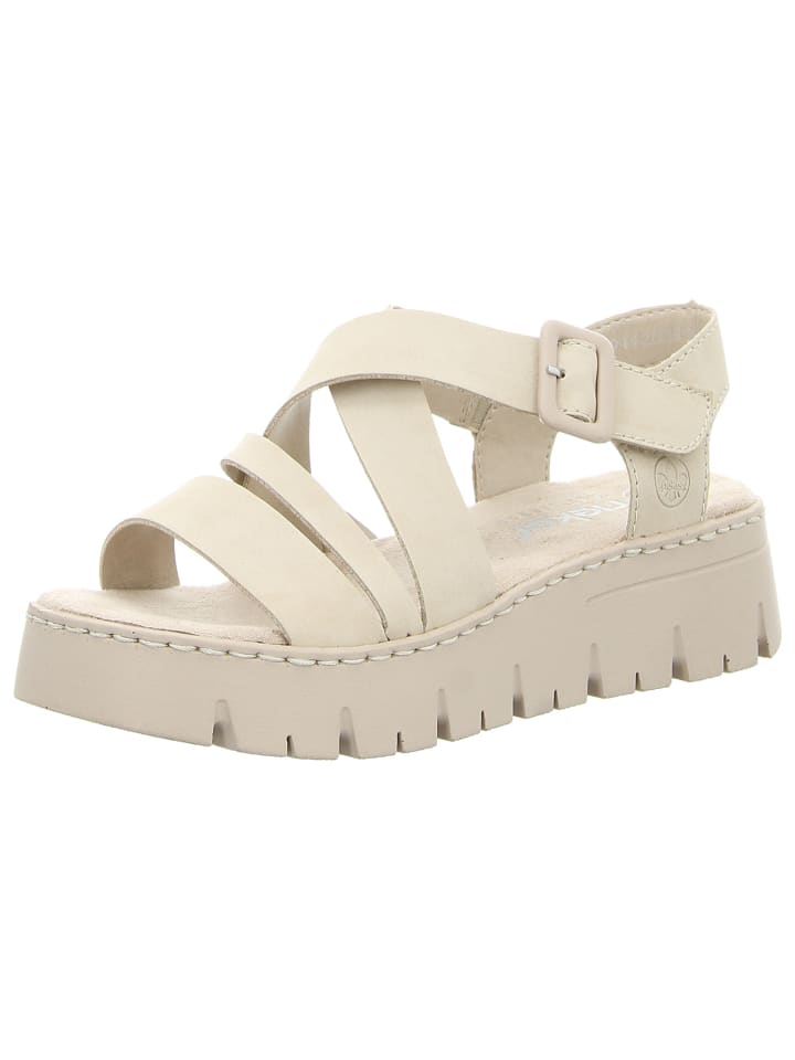 Keilsandalette in beige