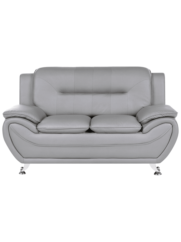 2-Sitzer Sofa LEIRA in Grau/Silber - (W) 147 x (H) 86 x (L) 78 cm