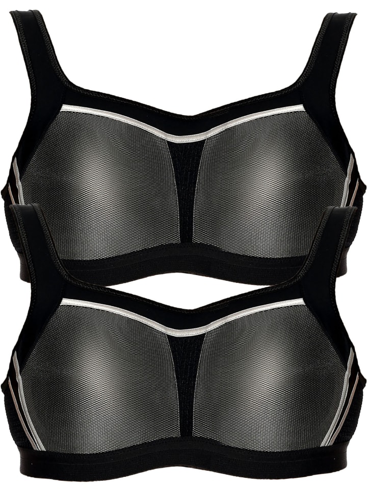 2er Pack Sport BH extreme in schwarz