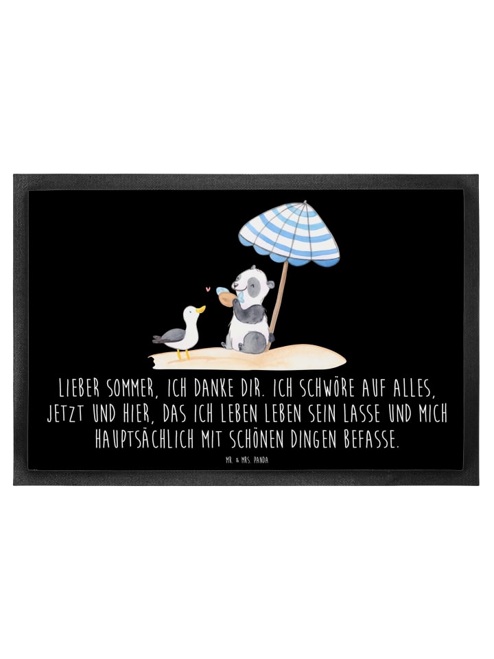 Fußmatte Lieber Sommer mit Spruch in Schwarz
