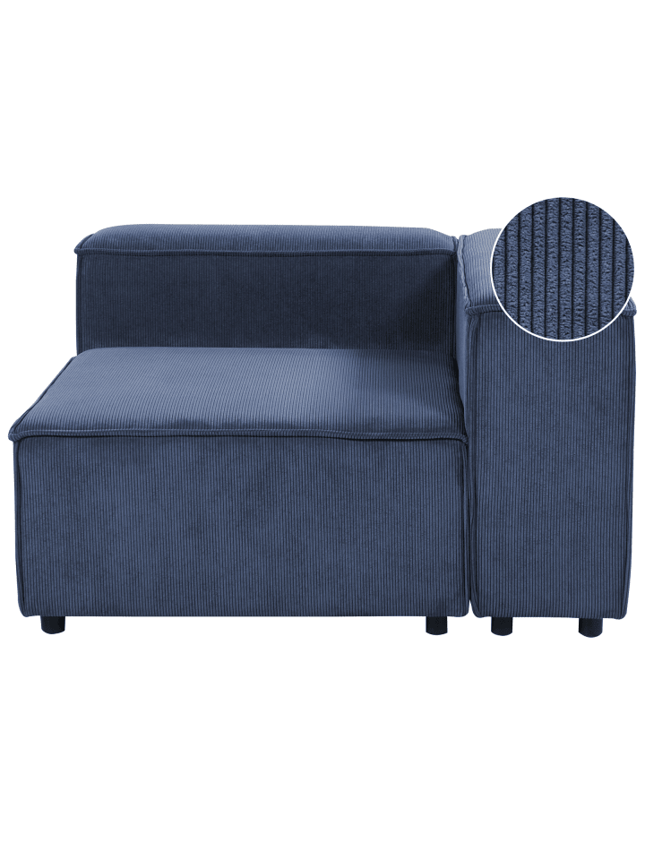Sofaelement ARDAL in Blau/Schwarz - (W) 120 x (H) 68 x (L) 120 cm linksseitig