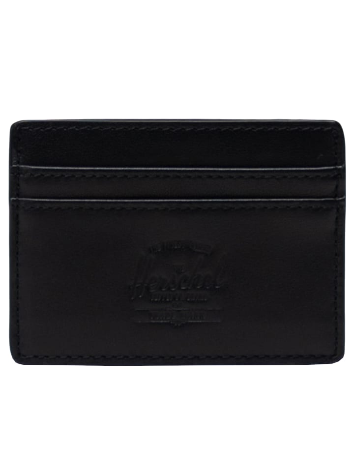 Herschel Charlie Leather RFID Wallet in Schwarz