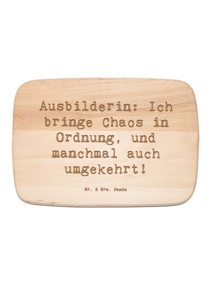 Frühstücksbrett Spruch Ausbilderin Chaos Ordnun... in Transparent