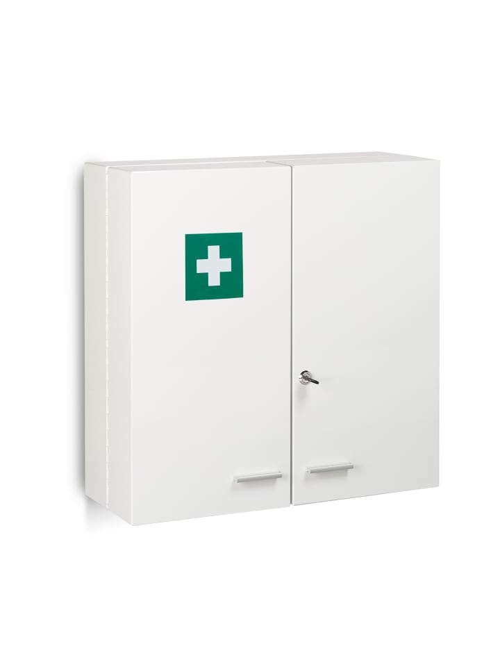 Medizinschrank in Weiß - (B)53 x (H)53 x (T)21,5 cm