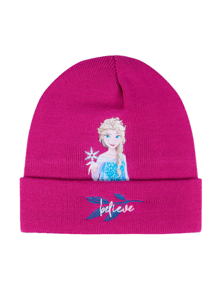 Wintermütze Beanie Frozen - Die Eiskönigin Anna und Elsa in Pink