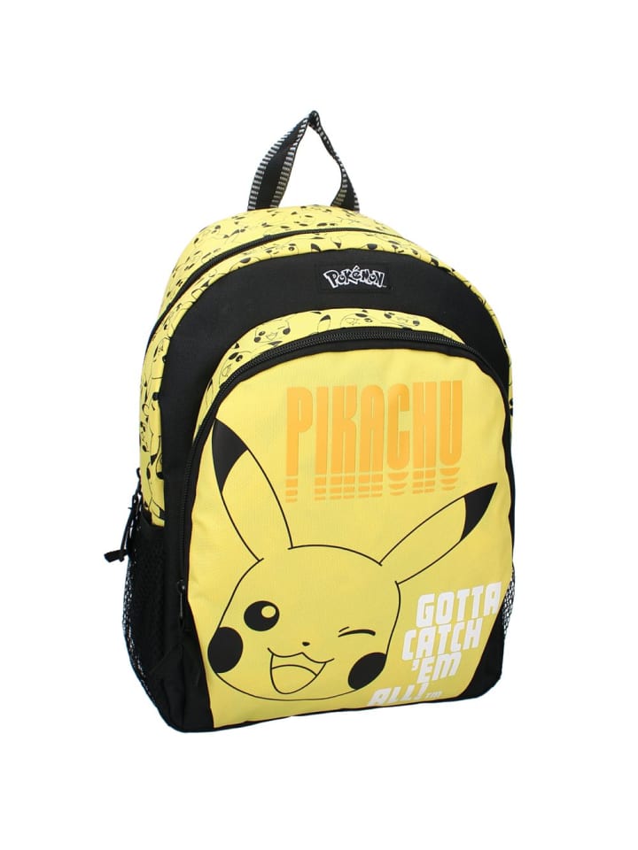 Kinder Rucksack mit Vortasche | Pokemon | 37 x 28 x 12 cm | Tasche