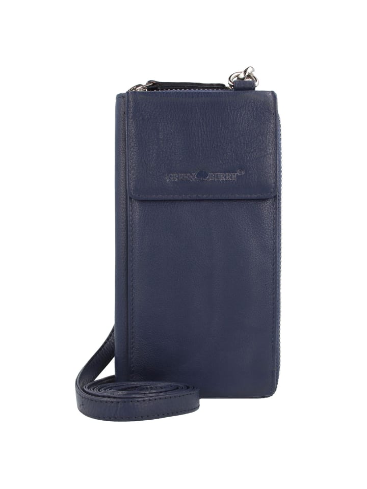 Nappa Handytasche RFID Leder 8 cm maritim