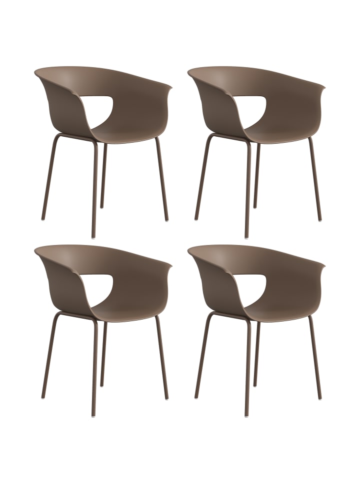 Gartenstühle in Kaffee 61L x 51B x 74H cm
