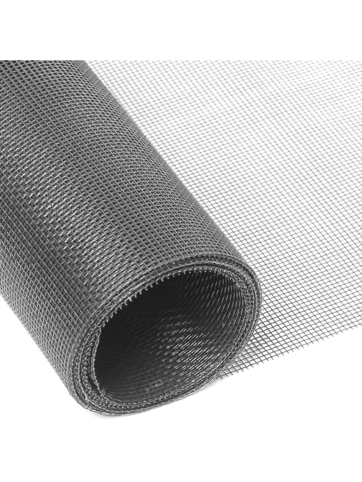 Fliegennetz aus Fiberglas Meterware Maschenweite 1,2mm in Grau - Breite 100cm