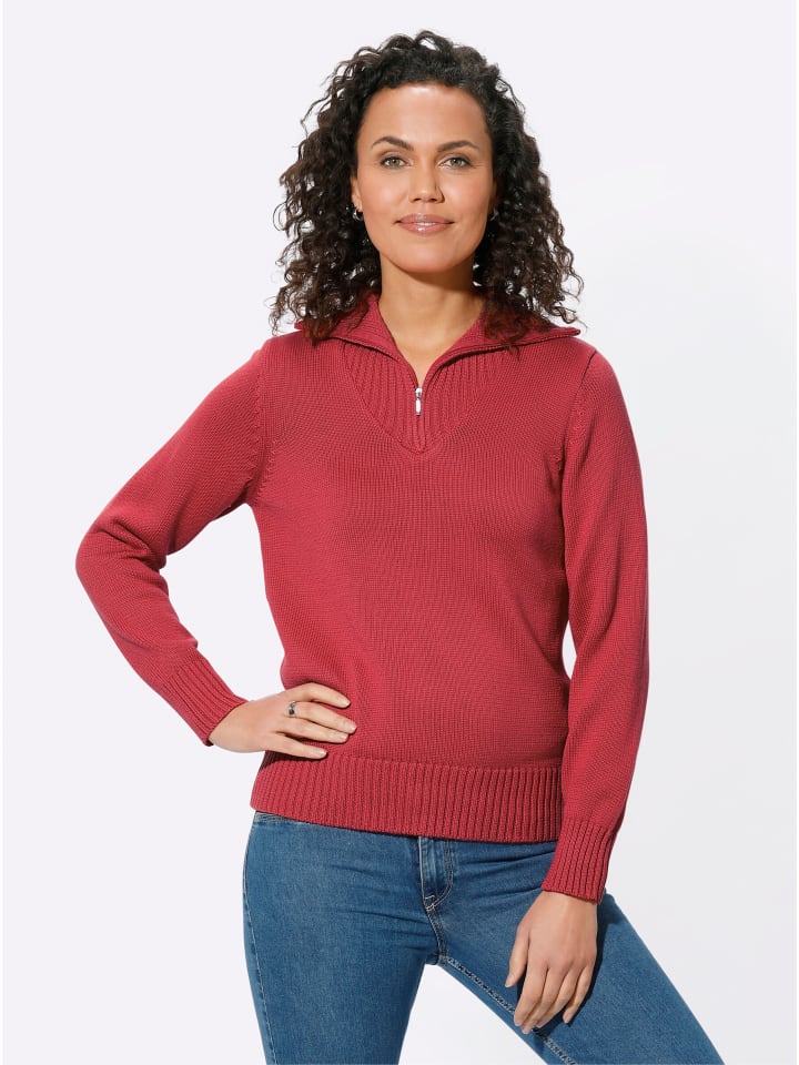 Pullover in korallenrot