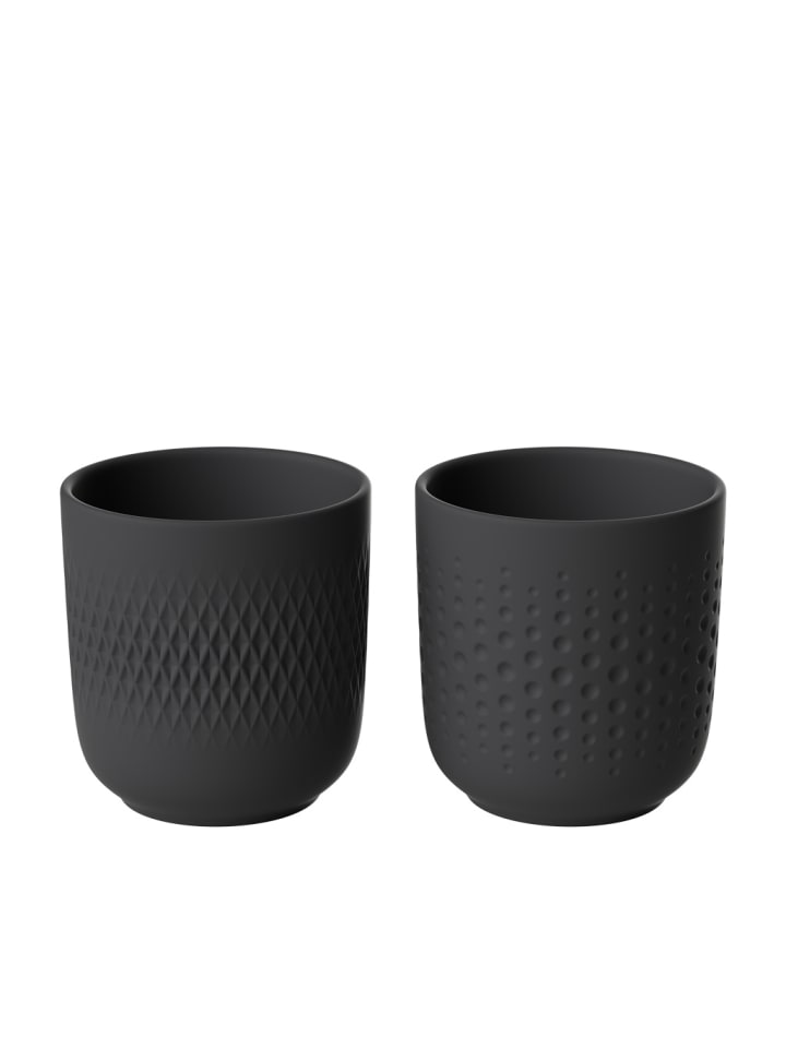 2-tlg. Becher Manufacture Collier in Noir 290 ml