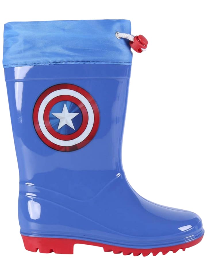 Gummistiefel Marvel Captain America in Blau