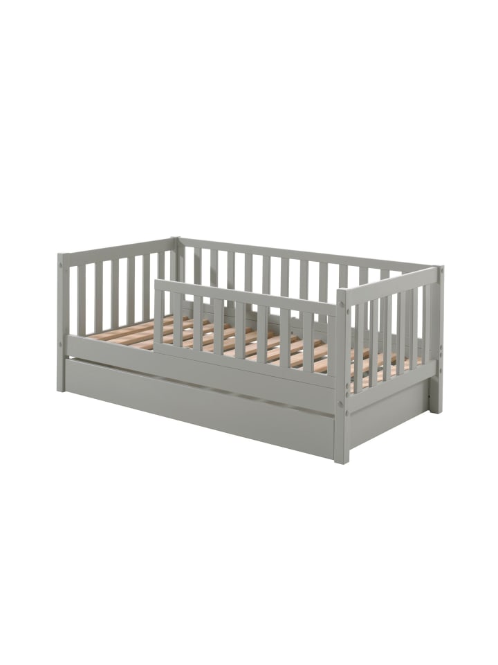 JUNIORBETT Karie 148x60x76 aus Massivholz+MDF in Grau