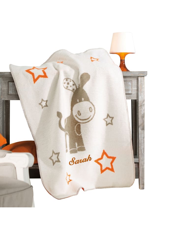 Baumwolle, Jacquard Babydecke in natur