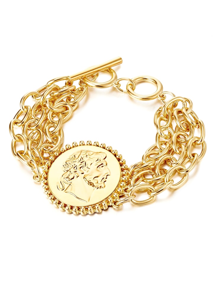 Armband Münze aus Metall-Legierung in gelbgold