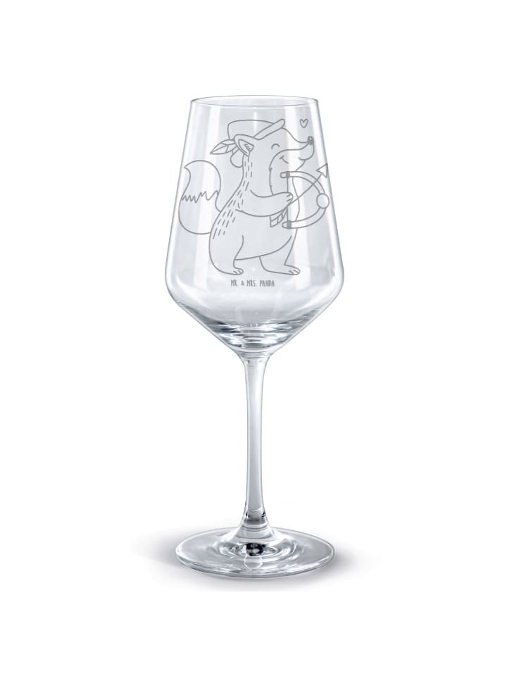 Rotwein Glas Schütze Astrologie ohne Spruch in Transparent