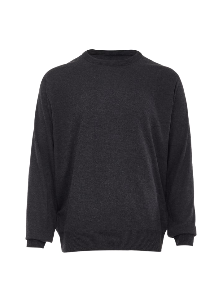 Herren Pullover in Dunkelgrau Melange
