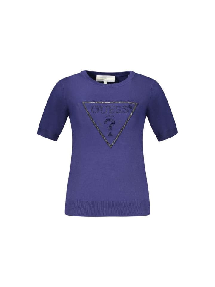 Blau Viskose Damen Pullover
