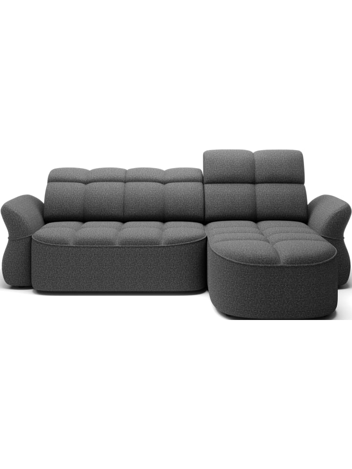 Benny Recamiere Rechts in Dunkelgrau - (L) 185 x (B) 301 x (H) 115 cm