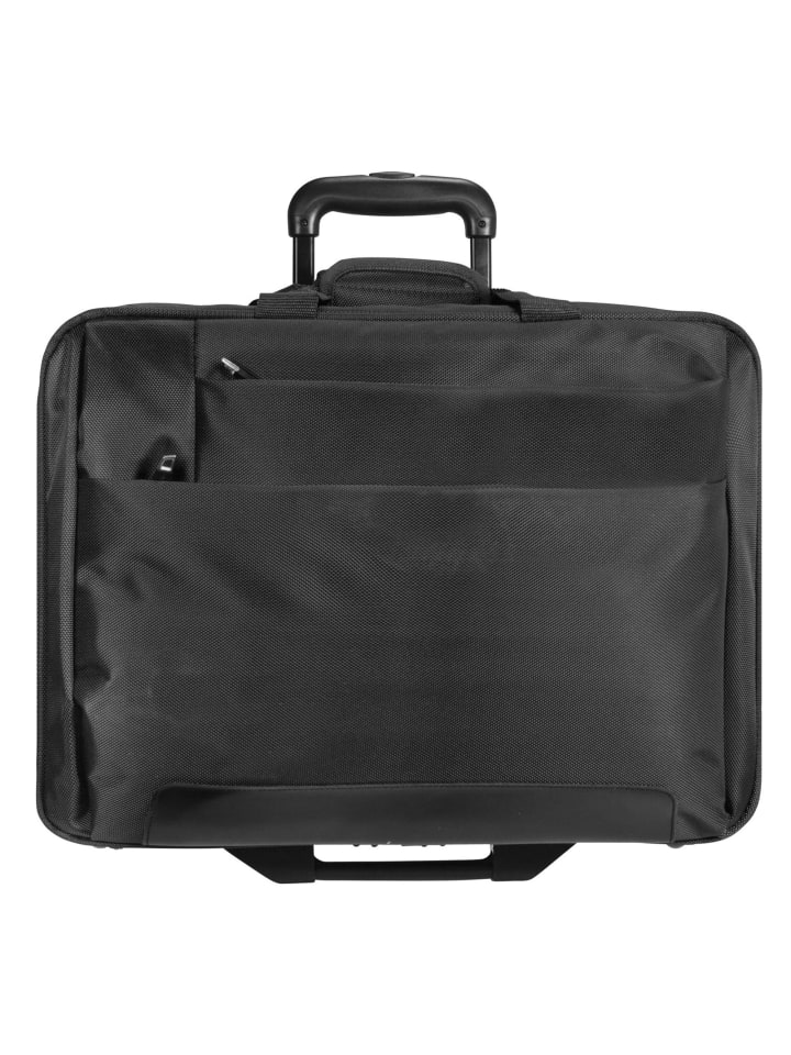 2 Rollen Businesstrolley 37 cm Laptopfach schwarz