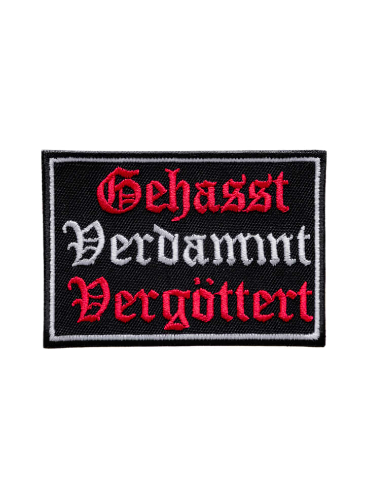 Biker Zitat SpruchApplikation Bügelbild inSchwarz