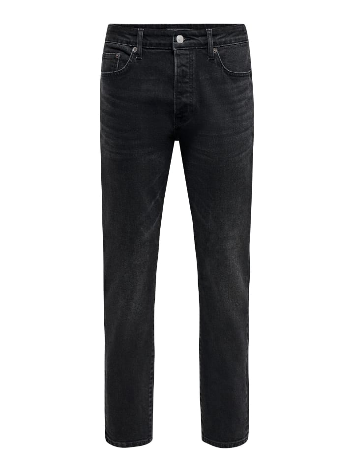 Relaxed Fit Jeans in Washed Black