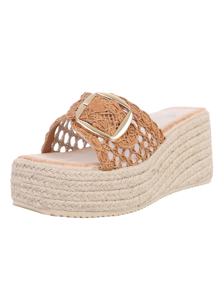 Sandale & Sandalette in Camel