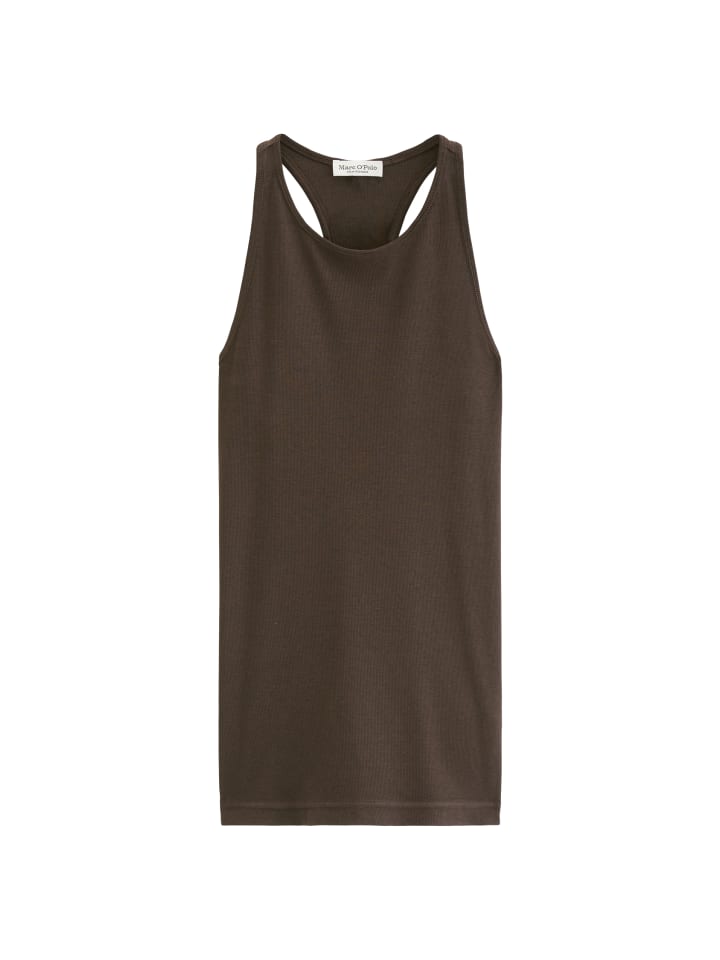 Tanktop slim in Burnt Coffee