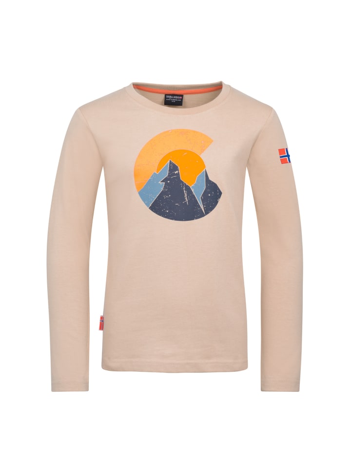 Langarm-Shirt Halsafjord (GOTS) in cashew