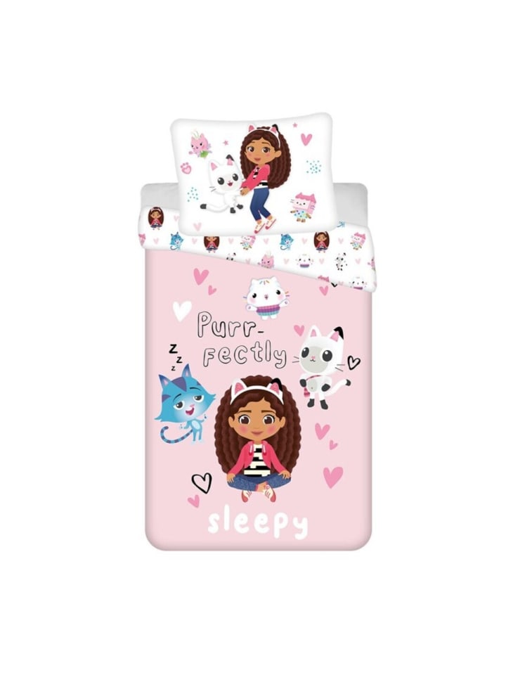 Gabby Bettwäsche Set – Deckenbezug 135x200 cm + Kissenbezug 80x80 cm in Rosa
