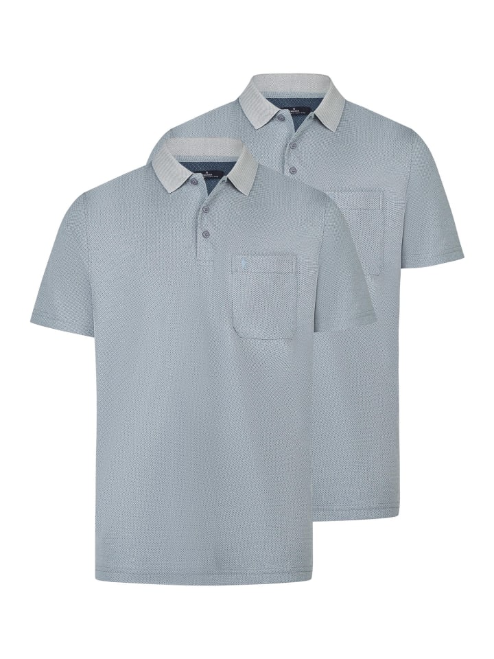 Poloshirt Basic in Hellblau