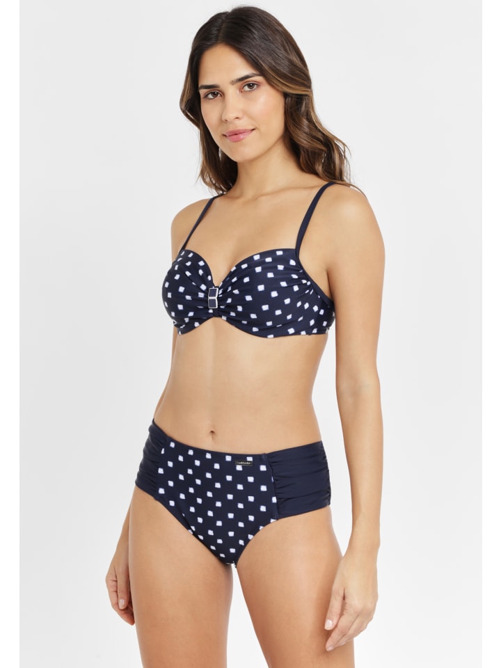 Bügel-Bikini in marine-weiß