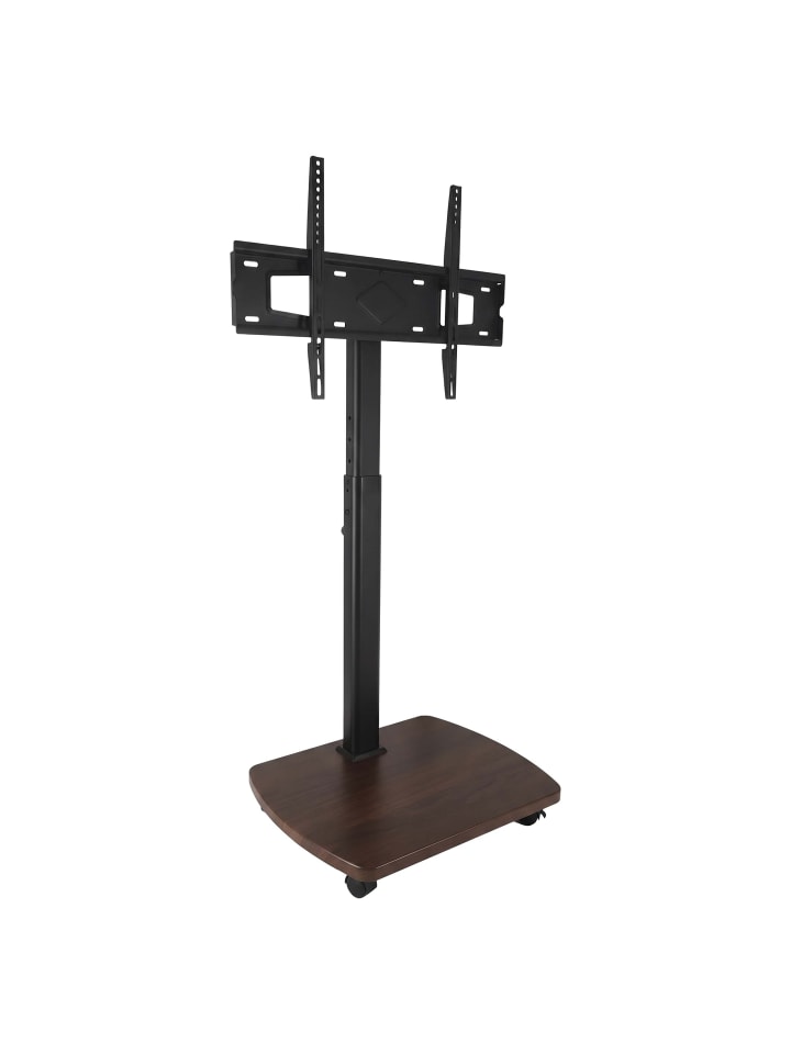 TV Bodenständer "43-75 Zoll" in Braun/Schwarz - (B)60 x (H)134,5 x (T)38 cm