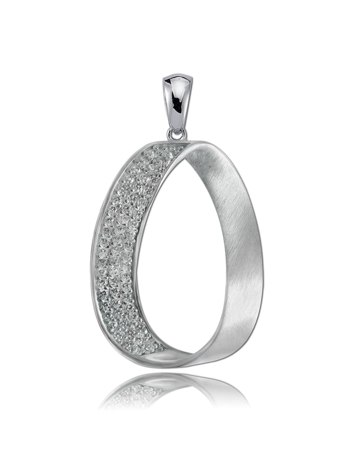 Anhänger 925 Sterling Silber, Oval Anhänger