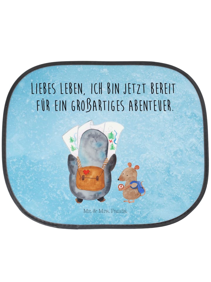 Scheibenschutz Auto Pinguin & Maus Wanderer mit... in Eisblau