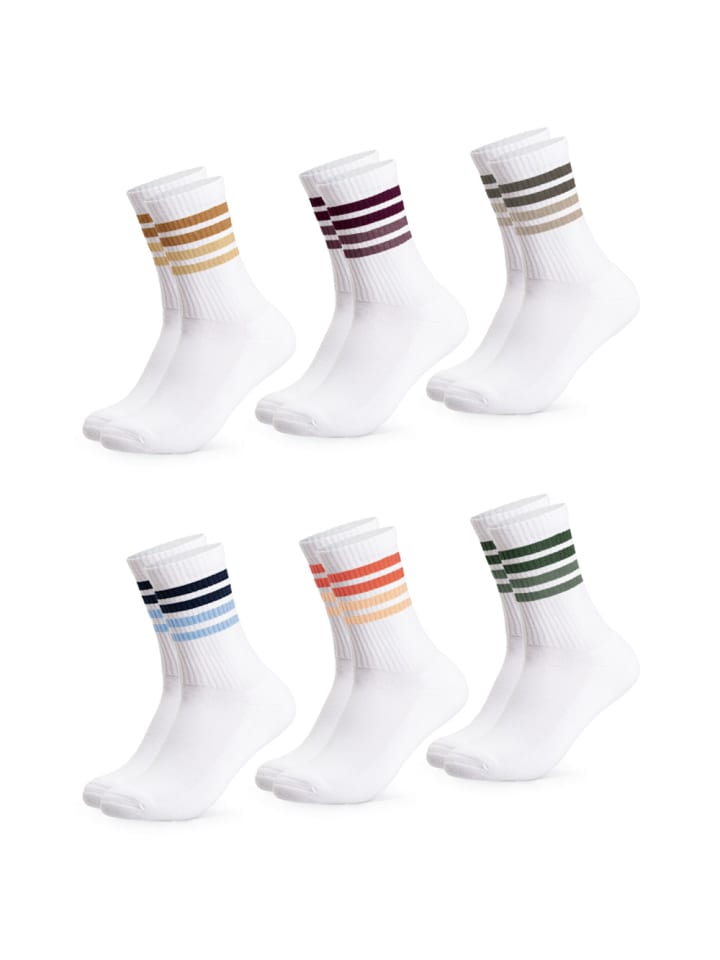 6er Pack Retro Tennis Socken Steffi in CourtMix