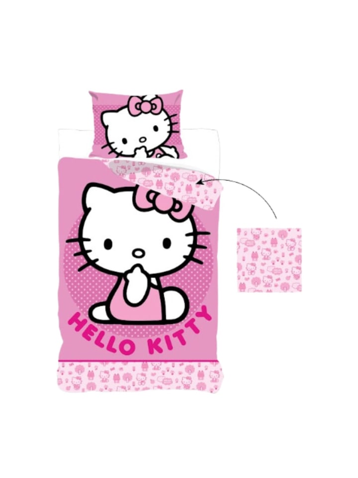 Weicher Bettbezug 140x200 cm mit Kissenbezug 60x70 cm in Pink
