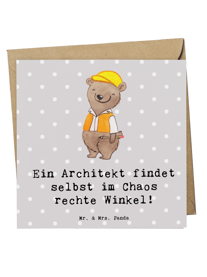Deluxe Karte Ein Architekt findet selbst im Cha... in Grau Pastell