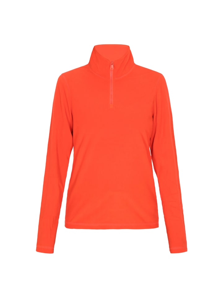 Women Fleece Pullover in Orange