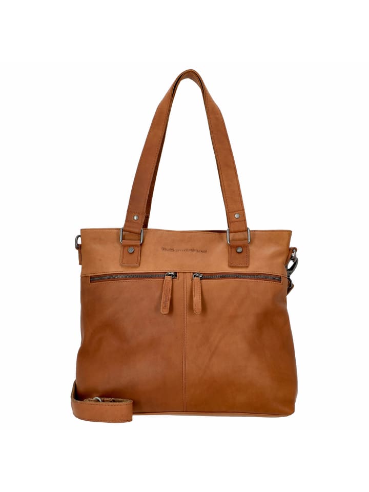 Rome - Shopper 14" 38 cm (black) in cognac