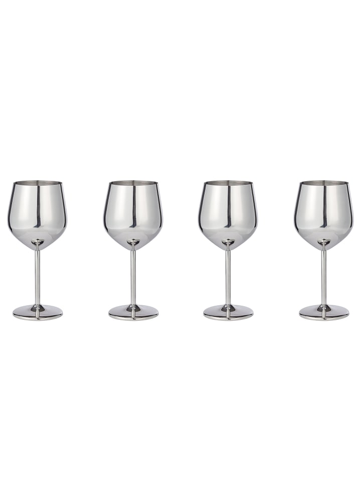 Butlers Weinglas MANHATTAN LOUNGE 4er-Set in Silber
