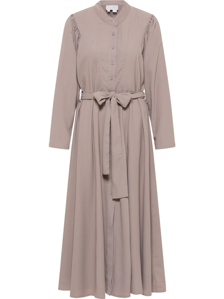 Damen Langarmkleid in Grau