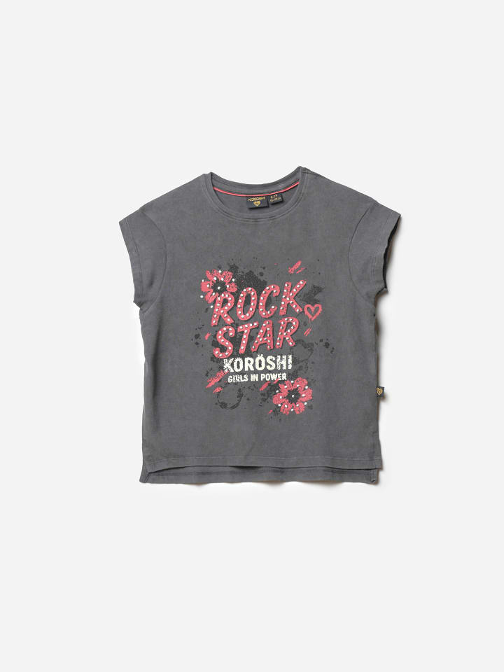 Kurzes Ã¤rmels t-shirt fÃ¼r mÃ¤dchen in grau