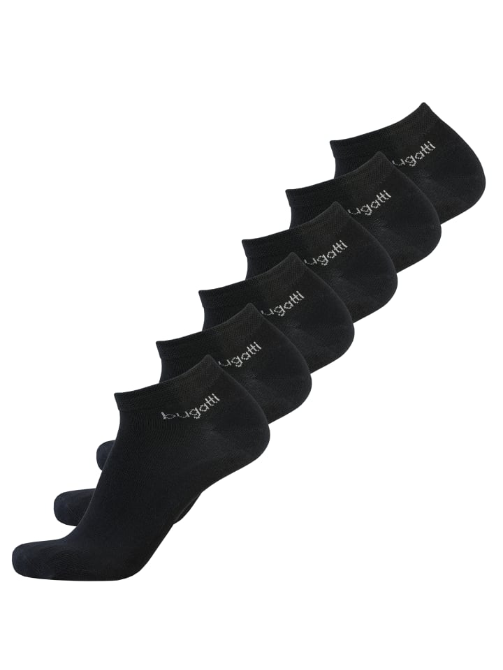 6 Paar Sneakersocken in schwarz