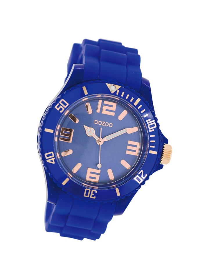 Analog-Armbanduhr Oozoo Timepieces blau groß (ca. 43mm)